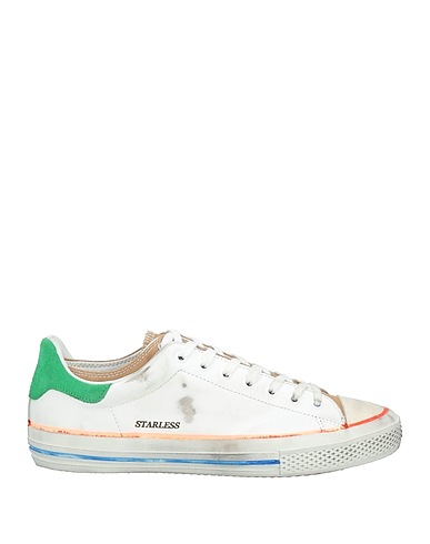 HIDNANDER Sneakers White Leather, Textile fibres
