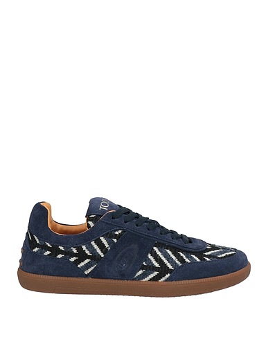 TOD'S Sneakers Marineblau Leder, Gewebefasern