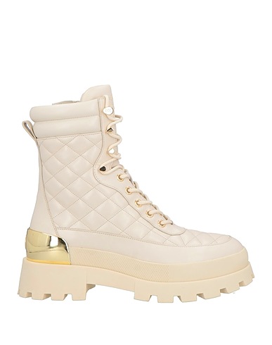 MICHAEL MICHAEL KORS Ankle boot Cream Leather, Synthetic fibers