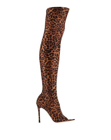 GIANVITO ROSSI 부츠 카멜 라이크라, 고무