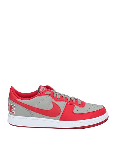 NIKE Sneakers Grey Leather, Textile fibres