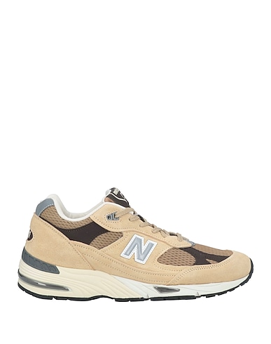 NEW BALANCE Sneakers Beige Leather, Textile fibers