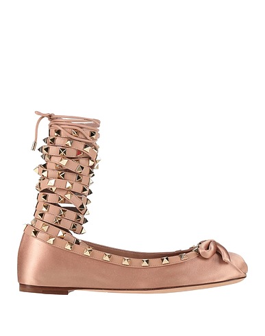 VALENTINO GARAVANI Ballet flats Textile fibers, Leather