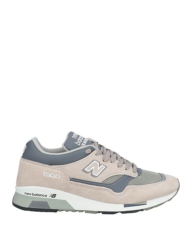 NEW BALANCE Sneakers Grey Leather, Textile fibres