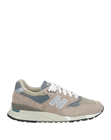 NEW BALANCE Sneakers Grey Leather, Textile fibres