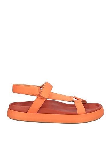 ULLA JOHNSON Sandals Orange Textile fibers