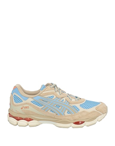 ASICS Sneakers Beige Leather, Textile fibers