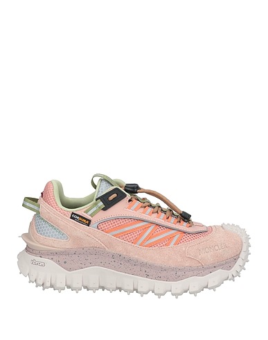 MONCLER Sneakers Light pink Leather, Textile fibres