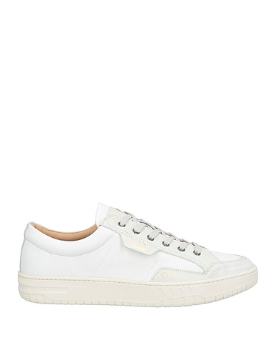 DUNHILL Sneakers White Leather, Textile fibres