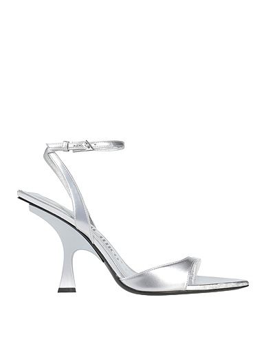 THE ATTICO Sandali Argento Pelle, PVC - Polivinilcloruro
