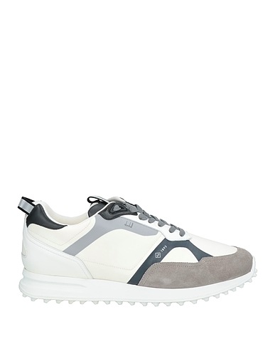 DUNHILL Sneakers White Leather, Textile fibers