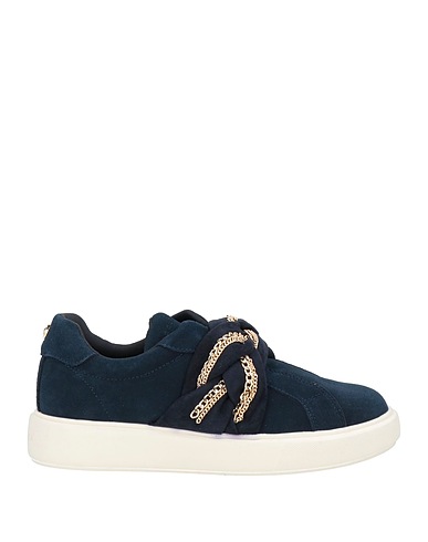 APEPAZZA Sneakers Navy blue Leather, Textile fibres