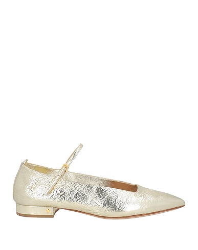 LAURENCE DACADE Ballerinas Platin Kalbsleder