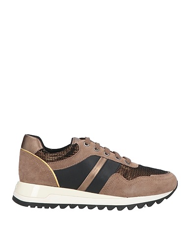 GEOX Sneakers Black Leather, Textile fibres