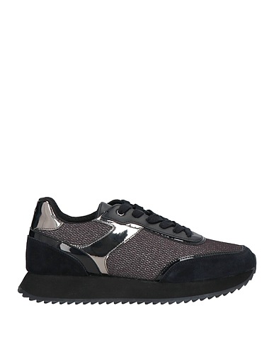 GEOX Sneakers Black Leather, Textile fibres