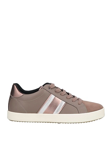 GEOX Sneakers Taupe Leather, Textile fibers