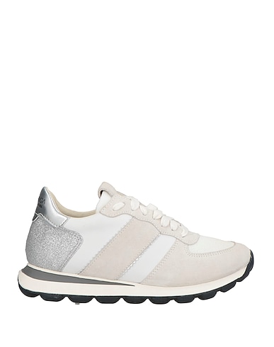GEOX Sneakers Hellgrau Leder, Gewebefasern
