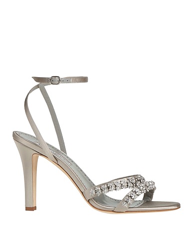 MANOLO BLAHNIK サンダル ライトグレー 紡績繊維