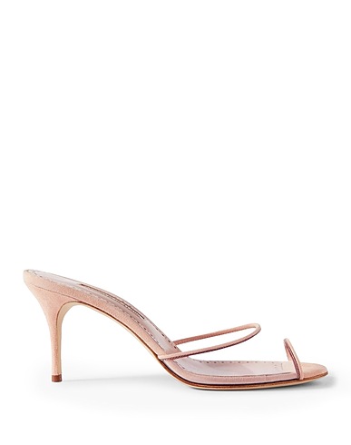 MANOLO BLAHNIK Sandals Blush PVC - Polyvinyl chloride, Leather