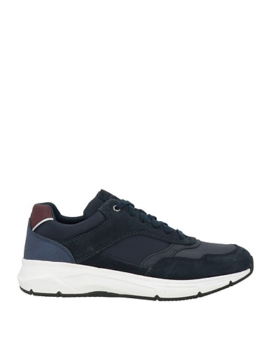 GEOX Sneakers Midnight blue Leather, Textile fibres