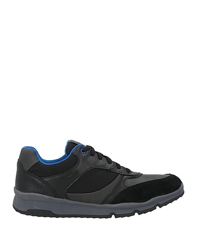 GEOX Sneakers Black Leather, Textile fibres