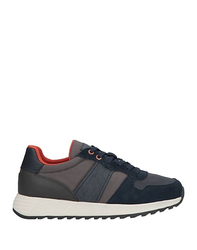 GEOX Sneakers Midnight blue Leather, Textile fibres