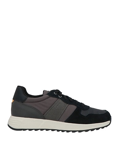 GEOX Sneakers Charcoal Leather, Textile fibres