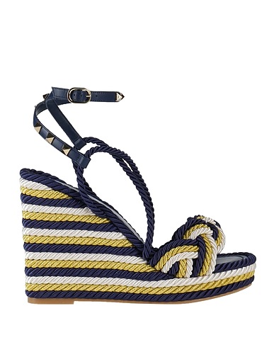 VALENTINO GARAVANI Espadrilles Navy Textile fibers, Leather