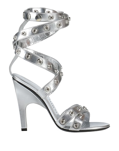 THE ATTICO Sandals Silver Other Fibres