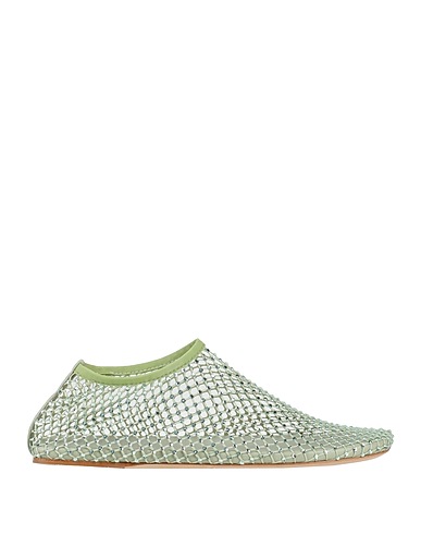 CHRISTOPHER ESBER Ballerine Verde Pelle, Fibre tessili