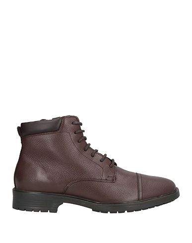 GEOX Ankle boot Dark brown Leather