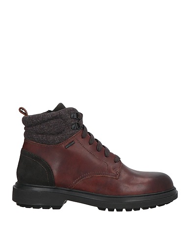 GEOX Stivaletti Marrone Pelle, Fibre tessili
