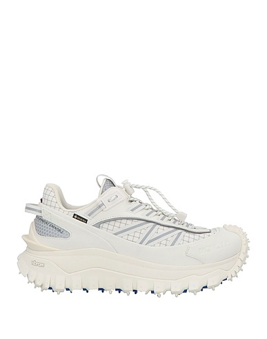 MONCLER Sneakers White Leather, Textile fibres, Gore-Tex®