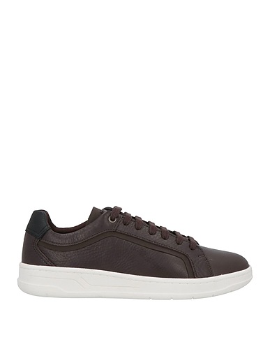 GEOX Sneakers Dunkelbraun Leder, Gewebefasern