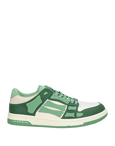 AMIRI Sneakers Green Leather, Textile fibers