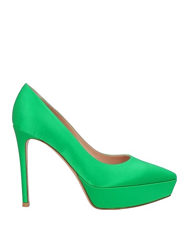 GIANVITO ROSSI Pump Emerald green Textile fibers
