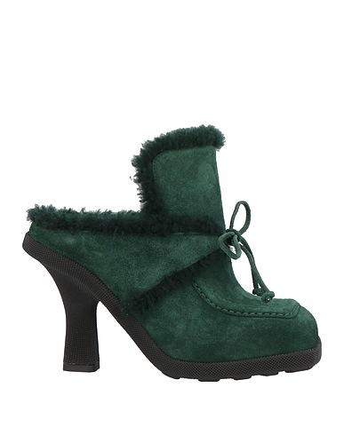 BURBERRY Mules and clogs Dark green Leather