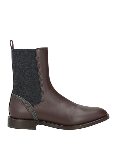 BRUNELLO CUCINELLI Ankle boot Dark brown Leather