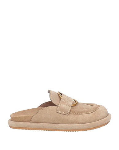 MONCLER Mule e zoccoli Beige Pelle