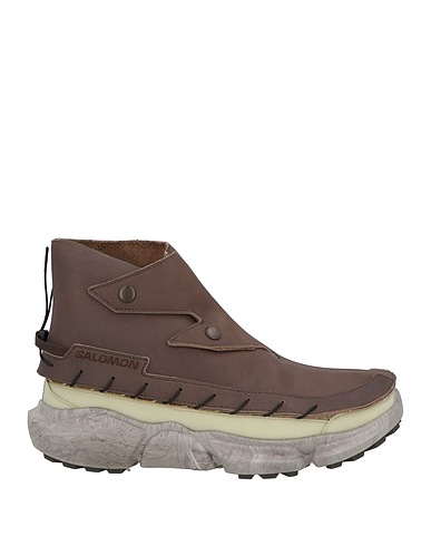 SALOMON Ankle boot Military green PES - Polyethersulfone, Polyester, Leather