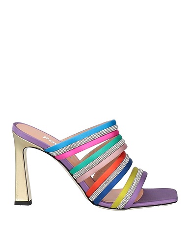 POLLINI Sandals Purple Textile fibres