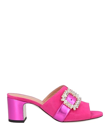POLLINI Sandals Fuchsia Leather