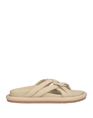 MONCLER Sandals Beige Leather