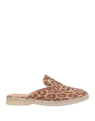 POLLINI Mules and clogs Beige Leather