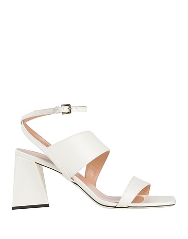 POLLINI Sandals White Calfskin