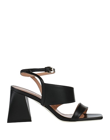 POLLINI Sandales Noir Cuir de veau