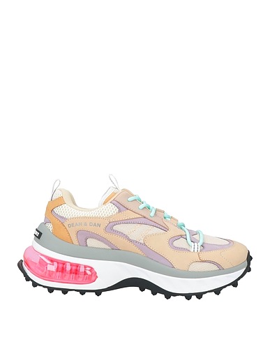 DSQUARED2 Sneakers Beige Leather, Textile fibres