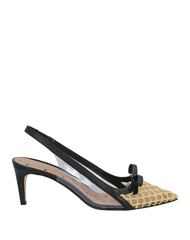 RED(V) Pump Black Leather, Textile fibers