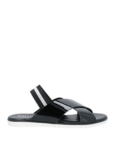POLLINI Sandals Black Polyurethane