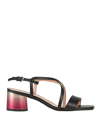 POLLINI Sandals Black Leather
